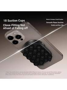 Compact Suction Cup Magnetic Phone Holder, Multi-Functional Foldable Portable Double-Sided Magnetic Base, Suitable For Outdoor Travel And Photography - Phone Stand - View 4