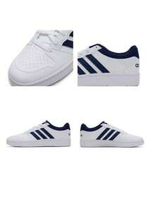 Adidas Men's HOOPS CLASSIC 2026 Summer New Basketball Style Casual White Sneakers KI1058 - White/Dark Blue/Orbital Gray - View 11