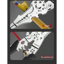 Multi-Function Wire Stripper Pliers, New Model Electrician Pliers For Splitting, Stripping, Wrapping, Crimping And Cutting, Industrial Universal Wire Cutter - Multi-functional Wire Strippers - View 6
