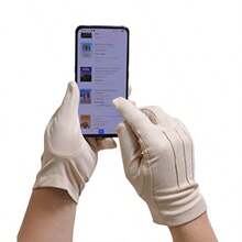 Bienvenu Driving Gloves For Men, Non Slip Touchscreen, Summer Sun Protection Gloves - Khaki - View 4