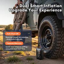 Carsun New 22 Cylinder Wireless Handheld Air Pump With Dual Screen Digital Display, Powerful Inflation For SUV And Sedan, With Lighting And Deflation Function, Car Tire Inflator, Car Accessories, Car Essentials - 22-cylinder Wireless Upgraded Version - View 5