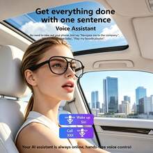 SENBONO Multifunctional Smart Glasses, AI Smart Glasses, Open-Ear Stereo System, AI Voice Assistant, Language Translation Support, Wireless Calling, Music Playback, Business, Travel - View 2