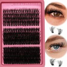 LIMEIKAI 300 C Curl Individual Eyelash Clusters, Fluffy Thick Mixed Faux Mink Eyelashes, Eyelash Extensions, Makeup Eyelash Clusters, Individual Eyelashes, False Eyelashes, False Eyelashes - C - View 9
