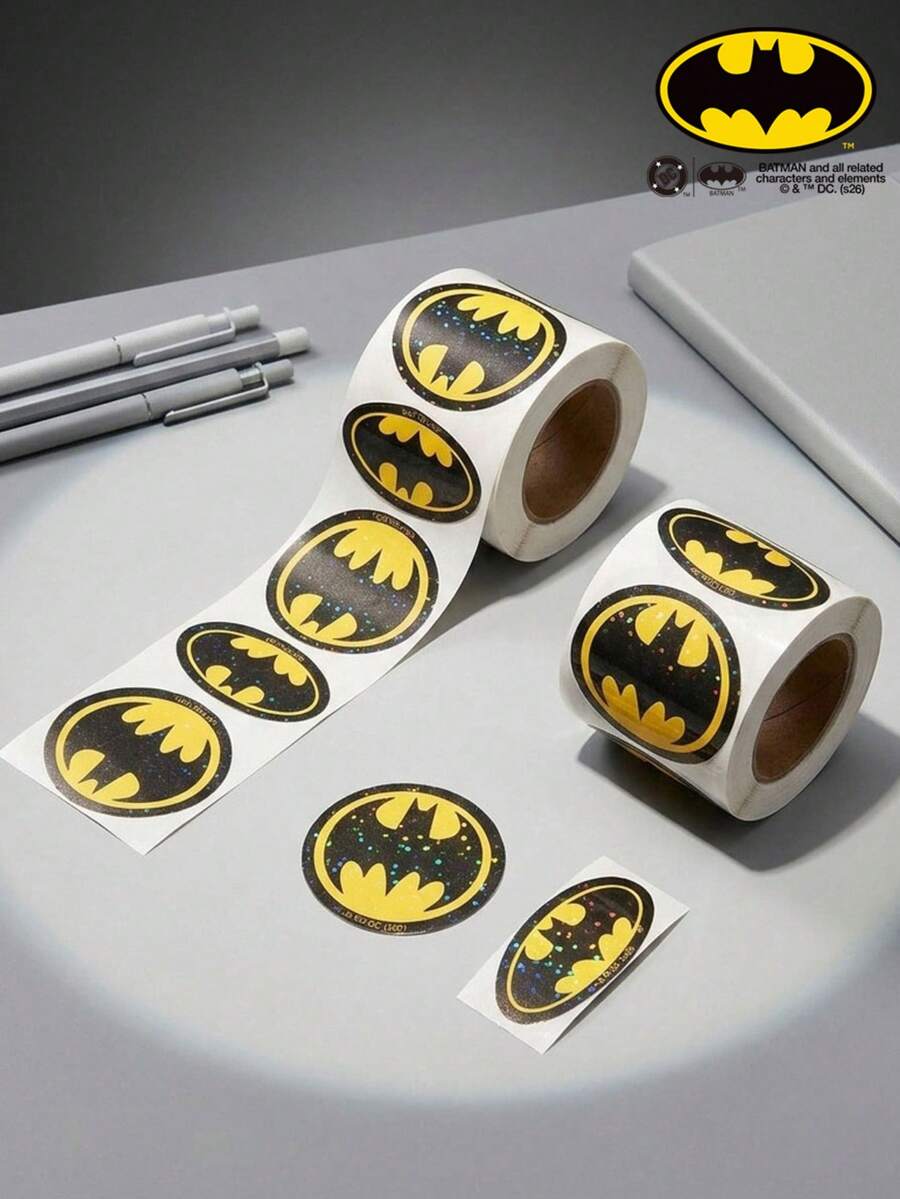 Batman X Joivida 1 捲酷卡通圖案貼紙捲,創意標籤貼紙,非常適合計畫本、文具、筆記型電腦,也適合剪貼簿、教師獎勵、派對裝飾、禮物包裝 – 為你的日常用品增添超級英雄氛圍 - 彩色 - 查看 1