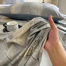 1件幾何圖案印花床單,北歐風100%純棉床單,不含枕套 - 彩色 - 查看 3