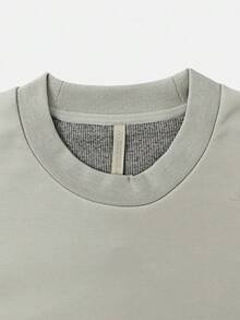Adidas Men's WUZONG WEN CREW Knit Sweatshirt Without Hood KG0803 - Grey - View 3