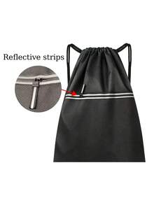 BAILEE Casual And Stylish Shoulder Bag With Reflective Strips, Drawstring Closure, Perfect For Travel, Fitness, And Sports Activities. Ideal As A Gift. - Multicolor - View 7