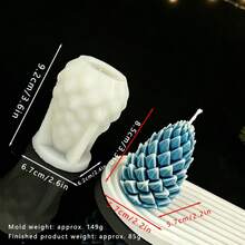 Cetakan Silikon Berbentuk Kerucut Pinus Natal Baru Lintas Batas untuk Lilin Aromaterapi, Ornamen Plester, Dekorasi Resin DIY - Cetakan Kerucut Pinus S307 - View 4