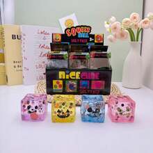 1pc Halloween Cube Squeeze Toy, Soft Non-Sticky Stress Relief Gadget, Fun Boredom Buster Halloween - Multicolor - View 4