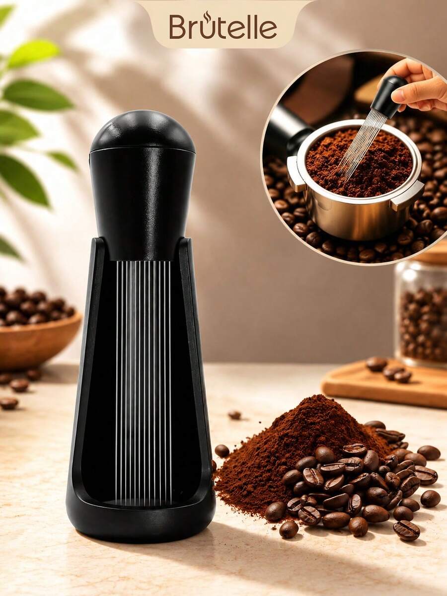 1pc Brutelle Stainless Steel Coffee Powder Distributor, Portable Coffee Powder Dispenser Suitable For Home, Office And Travel