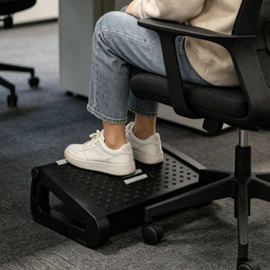 1 buah Sandaran Kaki Goyang Ergonomis yang Dapat Diatur Ketinggiannya, Cocok untuk Kantor/Ruang Belajar/Ruang Keluarga, Meredakan Kelelahan, Hadiah Liburan Sempurna untuk Pemimpin dan Kerabat
