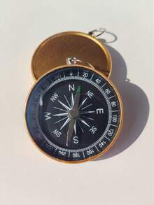 1pc Outdoor Compass, Unisex, Suitable For Camping, Hiking, Mountaineering, Fishing, Quick Direction Identification, Essential Camping Tool To Prevent Getting Lost, Mini Pocket Navigation Tool, Camping Gear - Multicolor - View 2