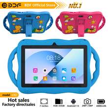 1pc/Children Electronic Learning Toy/4GB RAM + 64GB Storage/7 Inch Tablet/Quad-Core 1.3GHz Processor/Android 13 System/1280x800 IPS High Definition Resolution Screen/2MP + 5MP Dual Camera/4000mAh Large Capacity Battery/Support WiFi Games/Made Of ABS Plastic + Silicone Material Tablet (Includes: Packaging Box/Data Cable/Instruction Manual/OTG Adapter/SIM Card Pin) - Multicolor - View 1