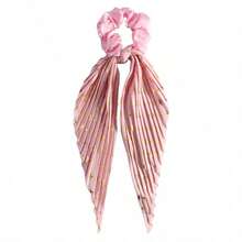 1/2pcs New Fashionable Handmade Folded Large Intestine Hair Ring, Retro Strap Women's Tail Hair Ring Hair Rope - Multicolor - View 4