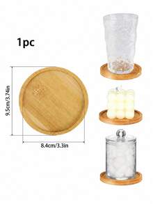 3pcs Bathroom Cabinet Acrylic Wet Wipes And Cotton Pads Storage Set, With Bamboo Lid - Transparent Plastic Cotton Swabs And Cotton Pads Storage Box, With Bamboo Tray - A - View 10
