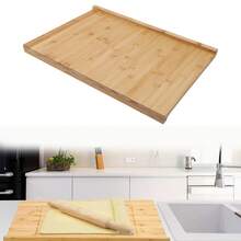 Bamboo Reversible Cutting Board Pastry Board With Lip Countertop For Rolling Dough Kneading - Bamboo - View 1