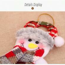 Elderly Man + Snowman + Reindeer + Bear 4 Styles Christmas Decoration Items Elderly Man Small Hanging Ornament Christmas Tree Accessory Fabric Small Hanging Decor - Plush Keychain - View 7
