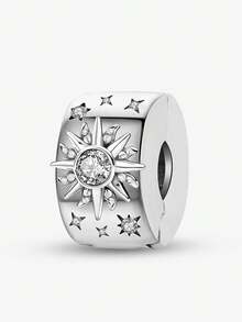 1 925 Sterling Silver Octagonal Star Safety Buckle Bead, Suitable For DIY Jewelry Making Of Women's Bracelets And Bracelets, Daily Outfit Matching - Set 4 - View 12