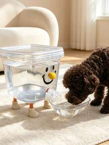 Large Capacity Cute Sticker Smiling Face Design Cat Automatic Water Dispenser, Poop Bags, Cat & Dog Poop Bags, Pet Dog Drinking Water Bowl, Quiet Flow Large Capacity Water Dispenser, Chick & Rabbit Automatic Water Dispenser, Designed For Small Animals, No Electricity Required, Suitable For Indoor And Outdoor Use, Gift For Friends With Cats And Dogs (Self-Assembly) - Multi-capacity - View 4