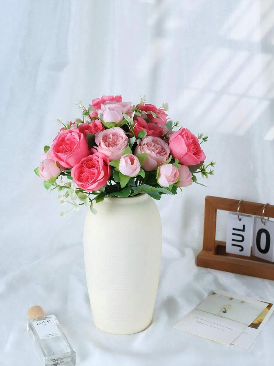 Artificial Dual-Color Peony Bouquet, Home Decor, Wedding Arrangement, Exquisite Fake Flowers, High-End Floral Hand Bouquet - Multicolor - View 1