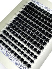 HBZGTLAD 12 Rows 10-18mm Dense Fluffy Hot Melt Thick Eyelash Extensions D Curl Fluffy Eyelash Clusters 0.05/0.07 Thickness Russian Curl Wispy Individual Mixed Eyelash Extensions Reusable - D - 查看 2