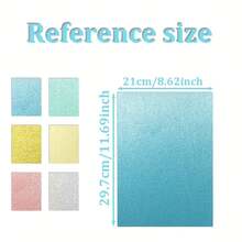 A4 Pearl Paper, 60/50 Sheets Printable Glitter Paper, 120gsm, Single-Sided, Suitable For DIY Crafts, Invitations, Greeting Cards, Scrapbooking, Manual Embossing Machine, Badge Backing Paper - 1 Set - View 3