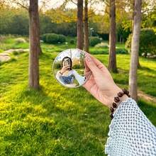 1 pezzo Specchio tondo portatile grande, accessorio per selfie da viaggio per registrazioni di viaggio, strumento fotografico portatile compatto per campeggio all'aperto, spiaggia e uso quotidiano del trucco. - Multicolore - Visualizzare 7