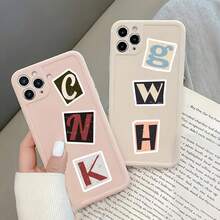 1 Set (52pcs) Aesthetic Vintage English Letter Square Stickers - Perfect For DIY Scrapbooking, Notebook Stickers, Luggage, Guitar & Diary | Creative Stationery & Holiday Gift Ideas - Random - View 5