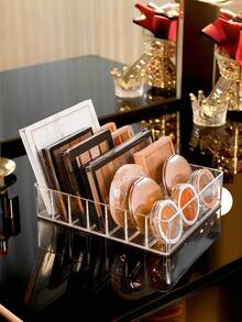 1/2pcs Multi-Functional Eyeshadow Palette Storage Box, Suitable For Storing And Organizing Lipstick, Perfume, Eyeshadow Palettes And Various Cosmetics, Perfect For Use On Vanity, Bedroom, Office Or Bathroom Drawer, Also An Excellent Gift For Family, Friends, Classmates And Women,Bedroom Room Decor,Back To School - Multicolor - View 6