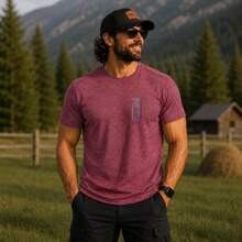 Women T-Shirts - Merah Heather Klasik - View 3