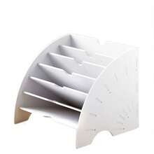 1pc TOMYEUS File Holder Creative File Rack Data Classification Rack Office Desk Organizer Multi-Layer Storage Box Large-Capacity Finishing Rack File Organizer - Fan-shaped Shelf - View 12