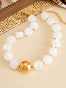 Fashionable Resin Rendered Bead Necklace - Unique And Versatile Accessory - Beaded Necklace - View 7