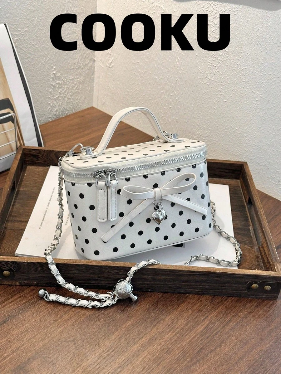 Solid Color PU Square Bag, Waterproof Burgundy Square Box Bag With Letter Pattern Decor, Mini Portable Women's Handbag, Lightweight Versatile Crossbody Bag