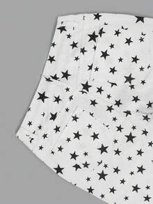 Women White Straight Jeans Star Print Loose Wide Leg Jeans Vintage Hot Girl Vacation Streetwear, Summer Fall - White - View 9