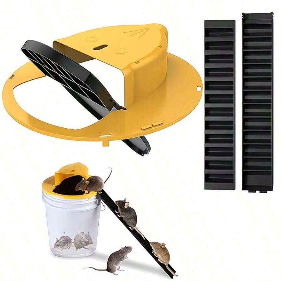 Mouse Trap Bucket Mouse Traps Indoor For Home Multi Catch,Auto Reset,Reusable Automatic Mouse Trap Easy Setup, Ideal For Hunting, Outdoor Activities, And Holiday Decor Vibrant Design Sturdy Trap, Mouse Trap, Pest Control, Compact Design, Long-Lasting