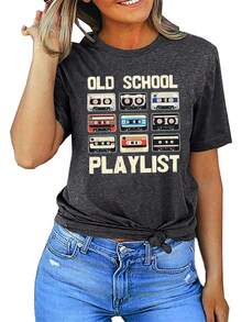 Women T-Shirts - Gray - 查看 2