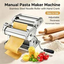 Stainless Steel Pasta Machine Manual Spaghetti And Lasagna Machine - Silver - View 4