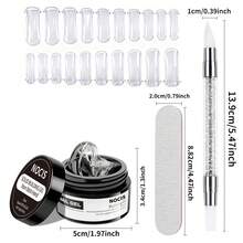 NOCIS Non-Sticky Long-Lasting Gel Tool Set, Odorless Styling Gel, Suitable For 3D Nail Art, Attaching Artificial Gems And Semi-Permanent Nail Decorations, Suitable For DIY Beginners - Multicolor - View 2