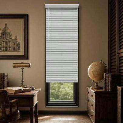 2" Cordless Faux Wood Blinds For Indoor Windows, Easy To Install