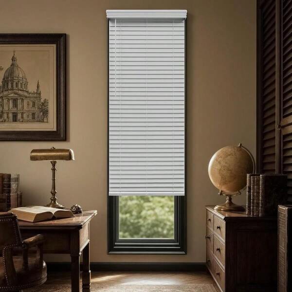 2" Cordless Faux Wood Blinds For Indoor Windows, Easy To Install