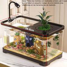 16l Kit Acuario Pecera Tanque 4en1 Peces Con Bomba Luz Led Negro - Albaricoque - Ver 3