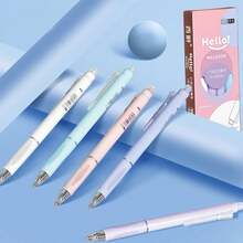 MOZXIRZ 5pcs Erasable Gel Pens, Retractable Erasable Pens, 0.5mm Blue Ink, Smooth Writing, Elegant Design, Suitable For Women's Office And Study Supplies (5pcs Blue) - Sets - View 6
