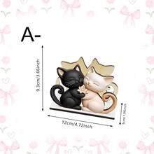 Cute Hugging Couple Cats Wooden Napkin Holder, Vertical Decorative Paper Towel Storage Box, Cartoon Kitten Tissue Holder, Suitable For Kitchen, Dining Table, Desktop Home Decor - View 9