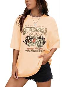 Women T-Shirts - 杏色 - 查看 7