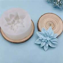 水晶樹脂 DIY 桌面 3D 柊葉與花朵矽膠模具 收納盒手機支架裝飾花手工皂多功能模具 - 冬青葉 - 查看 3