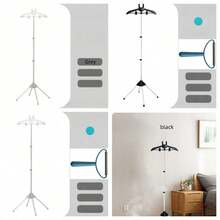 Giá treo quần áo ủi hơi nước điều chỉnh được, giá treo quần áo đứng gấp gọn, giá treo vải đứng kéo dài 160cm - B - Xem 3