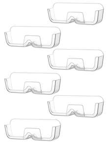 2/4/6pcs High Transparency Eyeglass Holder, Fashion Eyeglass Storage Organizer, Wall-Mounted Eyeglass Display Box With Adhesive Backing, Suitable For Home, Office, Dorm - View 11