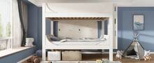 Double Bed Frame 90x200cm With Adjustable Ladder - 白色 - 查看 4