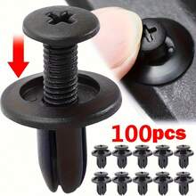 50/100pcs General Motors Fastening Clip Kit - Door Fender Rivet Fixing Clips For Interior Panels, Bumpers, Grilles, And Trunk Liners - General Motors Replacement Push-Up Rivets - Easy-To-Install Body Clip Combination Kit - A - View 12