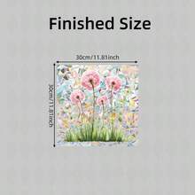 1pc Color Stained Glass Tulip Floral Window Stickers Iridescent Laser Holographic Butterfly Pattern Prism Light Refraction Self Adhesive PVC Decals For Household Bedroom Living Room Window Soft Natural Floral Scene Home Decor - Multicolor - View 13